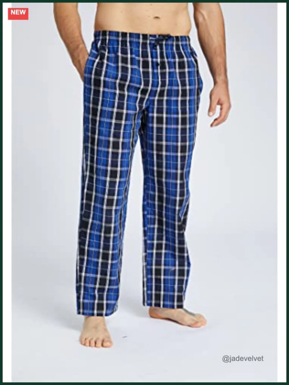 Cotton Pajama Pants Set 3-Pack Sleep Lounge Bottoms with Pockets